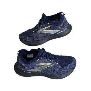 Brooks Glycerin 20 StealthFit Mens Size 13 Sneakers Shoes Blue Ebony Lime